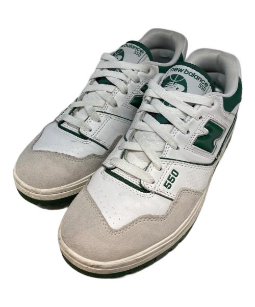 NEW BALANCE（ニューバランス）NEW BALANCE (ニューバランス) ローカットスニーカー ホワイト×グリーン サイズ:27cmの古着・服飾アイテム