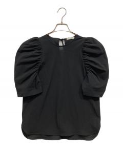 中古・古着通販】yori (ヨリ) ショートパフギャザーブラウス ネイビー