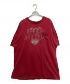 HARLEY-DAVIDSONハーレーダビッドソン）の古着「ポケット付きプリントTシャツ」｜レッド