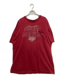 HARLEY-DAVIDSON（ハーレーダビッドソン）の古着「ポケット付きプリントTシャツ」｜レッド
