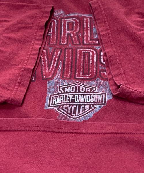 HARLEY-DAVIDSON（ハーレーダビッドソン）HARLEY-DAVIDSON (ハーレーダビッドソン) ポケット付きプリントTシャツ レッド サイズ:不明の古着・服飾アイテム