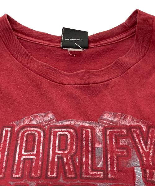 HARLEY-DAVIDSON（ハーレーダビッドソン）HARLEY-DAVIDSON (ハーレーダビッドソン) ポケット付きプリントTシャツ レッド サイズ:不明の古着・服飾アイテム