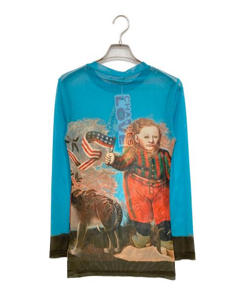 LOVERBOY（ラヴァーボーイ）LOVERBOY (ラヴァーボーイ) graphic print Mash T-Shirt スカイブルー サイズ:S 未使用品の古着・服飾アイテム