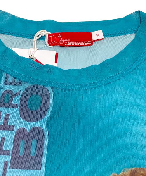 LOVERBOY（ラヴァーボーイ）LOVERBOY (ラヴァーボーイ) graphic print Mash T-Shirt スカイブルー サイズ:S 未使用品の古着・服飾アイテム