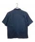 NATNAST (ナットナスト) 半袖シルクシャツ ネイビー×グリーン サイズ:M：4000円
