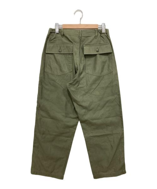 INTERIM（インテリム）INTERIM (インテリム) GIZA BACK SATIN BAKER PANTS/ギザバックサテンベイカーパンツ カーキ サイズ:5(L)の古着・服飾アイテム