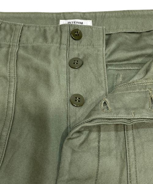 INTERIM（インテリム）INTERIM (インテリム) GIZA BACK SATIN BAKER PANTS/ギザバックサテンベイカーパンツ カーキ サイズ:5(L)の古着・服飾アイテム
