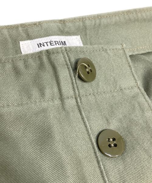 INTERIM（インテリム）INTERIM (インテリム) GIZA BACK SATIN BAKER PANTS/ギザバックサテンベイカーパンツ カーキ サイズ:5(L)の古着・服飾アイテム