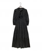 iDea Luceイデア ルーチェ）の古着「ドット柄ワンピース」｜ブラック