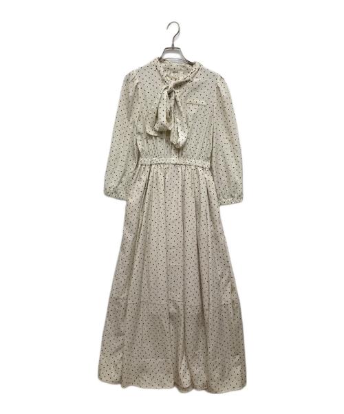 iDea Luce（イデア ルーチェ）iDea Luce (イデア ルーチェ) ドット柄ワンピース アイボリー サイズ:Mの古着・服飾アイテム