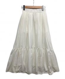iDea Luce（イデア ルーチェ）の古着「ティアードマキシスカート」｜ホワイト