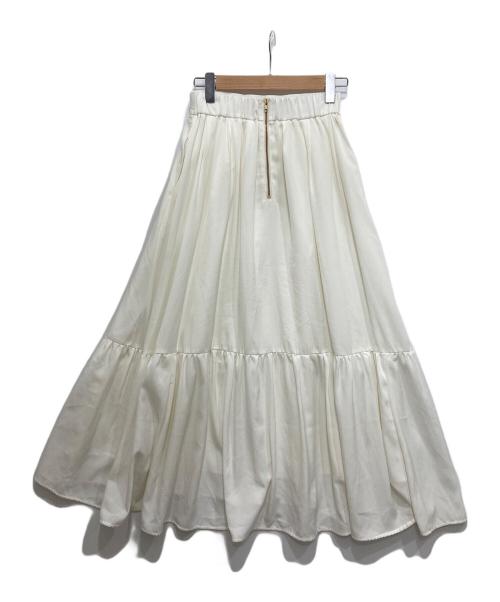 iDea Luce（イデア ルーチェ）iDea Luce (イデア ルーチェ) ティアードマキシスカート ホワイト サイズ:Fの古着・服飾アイテム
