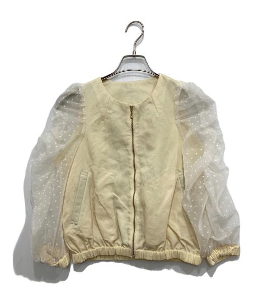 iDea Luce（イデア ルーチェ）iDea Luce (イデア ルーチェ) ドットブルゾン ベージュ サイズ:Fの古着・服飾アイテム