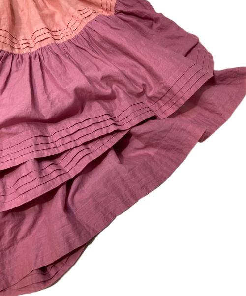 Velnica（ヴェルニカ）Velnica (ヴェルニカ) フレアスリーブマキシワンピース。 ショッキングピンク サイズ:freeの古着・服飾アイテム