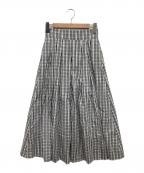 iDea Luceイデア ルーチェ）の古着「ギンガムチェックスカート」｜ブラック