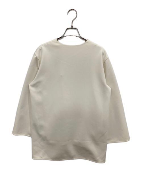 LE PHIL（ル フィル）LE PHIL (ル フィル) ハイストレッチダンボールブラウス アイボリー サイズ:freeの古着・服飾アイテム