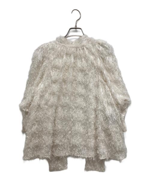 Snidel（スナイデル）Snidel (スナイデル) ジャガードボリュームブラウス ホワイト サイズ:FREEの古着・服飾アイテム