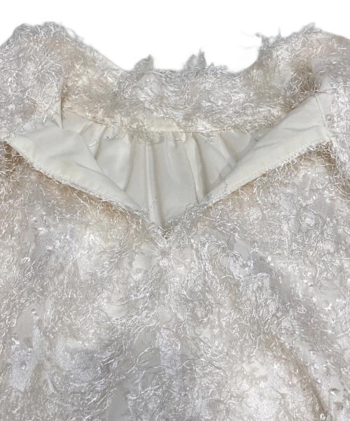 Snidel（スナイデル）Snidel (スナイデル) ジャガードボリュームブラウス ホワイト サイズ:FREEの古着・服飾アイテム