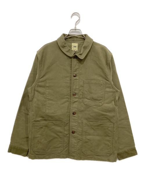 F.O.B FACTORY（エフオービー ファクトリー）F.O.B FACTORY (エフオービー ファクトリー) フレンチ モールスキン ジャケット オリーブ サイズ:Lの古着・服飾アイテム