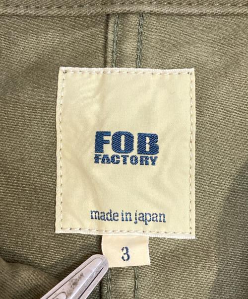 F.O.B FACTORY（エフオービー ファクトリー）F.O.B FACTORY (エフオービー ファクトリー) フレンチ モールスキン ジャケット オリーブ サイズ:Lの古着・服飾アイテム