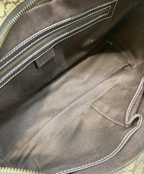 CELINE（セリーヌ）CELINE (セリーヌ) マカダム柄ハンドバッグ ブラウン×ベージュの古着・服飾アイテム