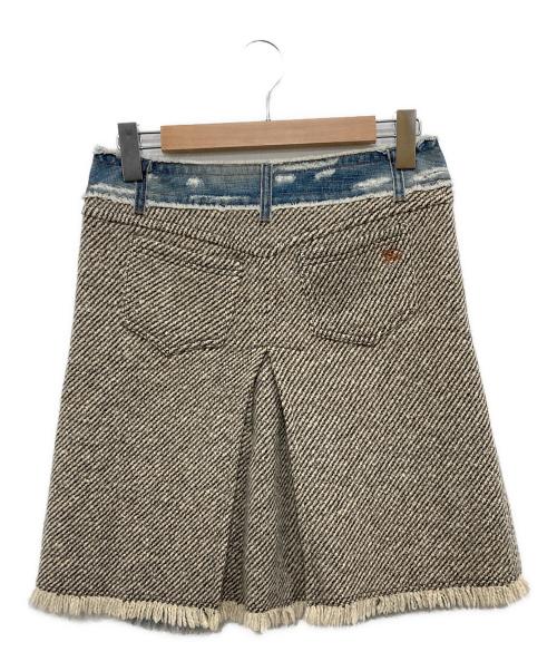 BURBERRY BLUE LABEL（バーバリー ブルー レーベル）BURBERRY BLUE LABEL (バーバリーロンドンブルーレーベル) 切替スカート インディゴ サイズ:Mの古着・服飾アイテム