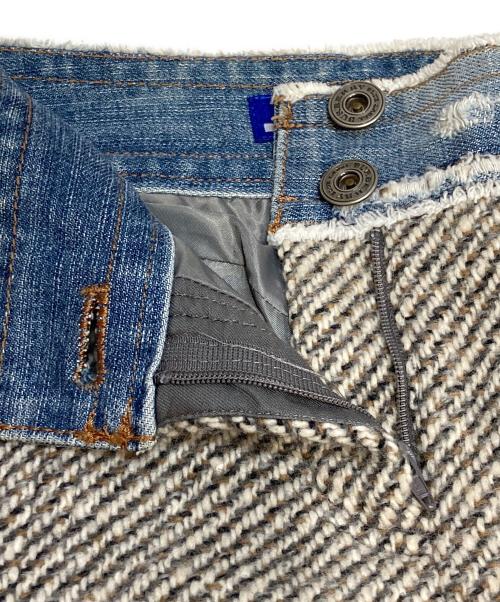 BURBERRY BLUE LABEL（バーバリー ブルー レーベル）BURBERRY BLUE LABEL (バーバリーロンドンブルーレーベル) 切替スカート インディゴ サイズ:Mの古着・服飾アイテム
