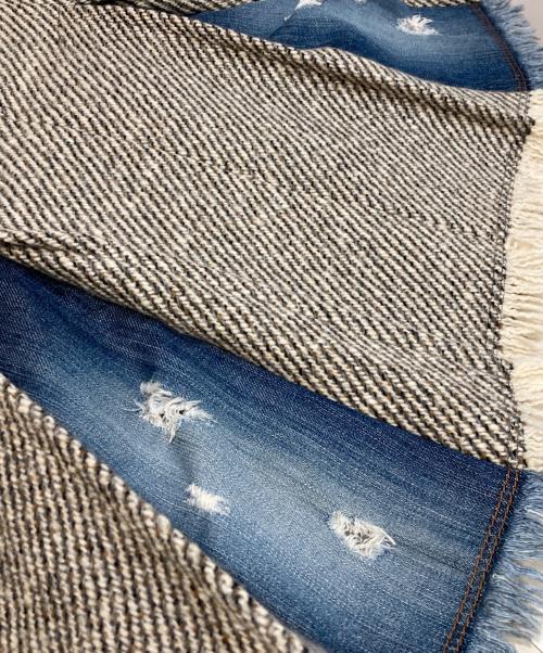 BURBERRY BLUE LABEL（バーバリー ブルー レーベル）BURBERRY BLUE LABEL (バーバリーロンドンブルーレーベル) 切替スカート インディゴ サイズ:Mの古着・服飾アイテム