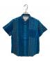 SOU・SOU（ソウソウ）の古着「Yousou. 高島縮 20/20 スタンドカラー半袖シャツ」｜ブルー