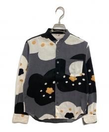 SOU・SOU（ソウソウ）の古着「Yousou. 高島縮 20/20 スタンドカラー長袖シャツ」｜グレー