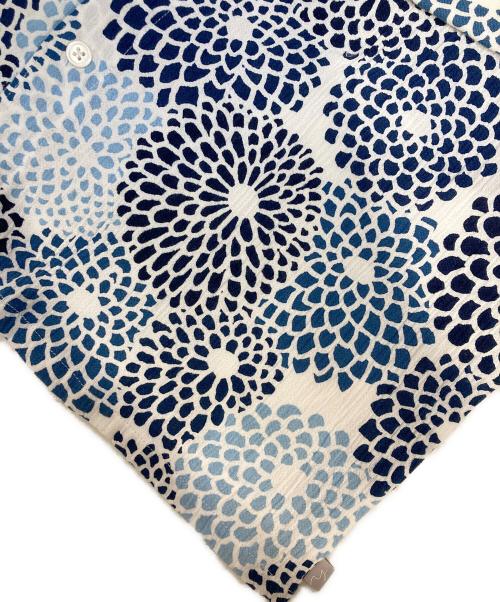 SOU・SOU（ソウソウ）SOU・SOU (ソウソウ) Yousou. 高島紬 スタンドカラー半袖シャツ ホワイト×ブルー サイズ:SSの古着・服飾アイテム