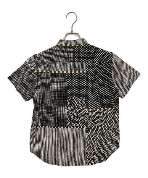 SOU・SOU（ソウソウ）SOU・SOU (ソウソウ) Yousou. 高島縮 20/20 スタンドカラー半袖シャツ ブラック サイズ:SSの古着・服飾アイテム