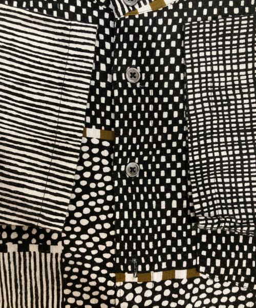 SOU・SOU（ソウソウ）SOU・SOU (ソウソウ) Yousou. 高島縮 20/20 スタンドカラー半袖シャツ ブラック サイズ:SSの古着・服飾アイテム