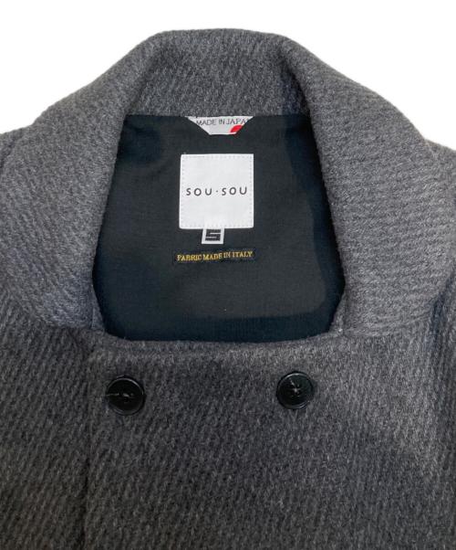 SOU・SOU（ソウソウ）SOU・SOU (ソウソウ) 薙刀被風袷 ショート丈コート グレー サイズ:Sの古着・服飾アイテム