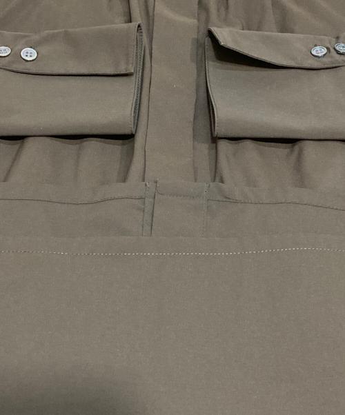 23区（ニジュウサンク）23区 (ニジュウサンク) ARS タフタ シャツワンピース ブラウン サイズ:Sの古着・服飾アイテム