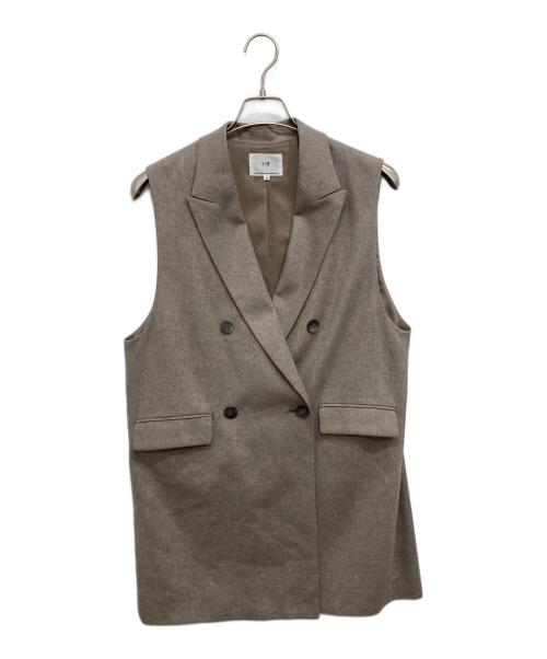 23区（ニジュウサンク）23区 (ニジュウサンク) リネンミックスツイードジレ ベージュ サイズ:Mの古着・服飾アイテム