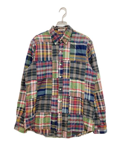 POLO RALPH LAUREN（ポロ・ラルフローレン）POLO RALPH LAUREN (ポロ・ラルフローレン) パッチワークインディアンマドラスシャツ マルチカラー サイズ:Mの古着・服飾アイテム