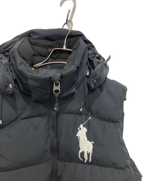 POLO RALPH LAUREN（ポロ・ラルフローレン）POLO RALPH LAUREN (ポロ・ラルフローレン) ビッグポニー刺繍ダウンベスト ブラック サイズ:Mの古着・服飾アイテム
