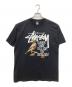 stussy（ステューシー）の古着「プリントTシャツ」｜ブラック
