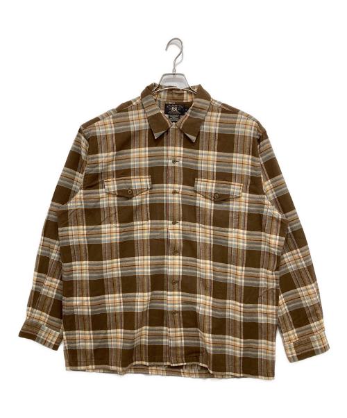 RRL（ダブルアールエル）RRL (ダブルアールエル) チェックシャツ ブラウン サイズ:XLの古着・服飾アイテム