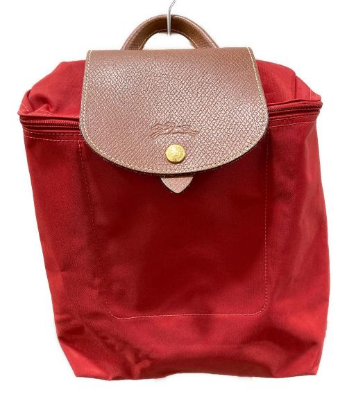 LONGCHAMP（ロンシャン）LONGCHAMP (ロンシャン) Medium Nylon Backpack レッドの古着・服飾アイテム