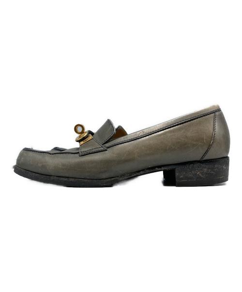 HERMES（エルメス）HERMES (エルメス) ケリーローファー グレー サイズ:23cmの古着・服飾アイテム