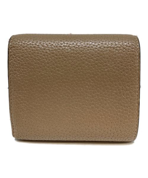 CELINE（セリーヌ）CELINE (セリーヌ) 3つ折り財布 ベージュ×レッドの古着・服飾アイテム