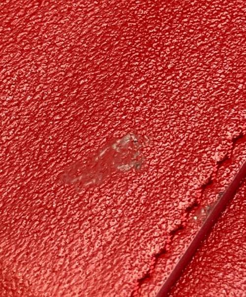 CELINE（セリーヌ）CELINE (セリーヌ) 3つ折り財布 ベージュ×レッドの古着・服飾アイテム