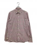 LUIGI BORRELLIルイジボレッリ）の古着「チェックシャツ」｜パープル