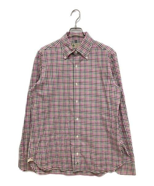 LUIGI BORRELLI（ルイジボレッリ）LUIGI BORRELLI (ルイジボレッリ) チェックシャツ パープル サイズ:Mの古着・服飾アイテム