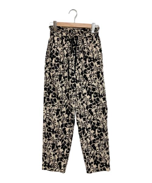 JOURNAL STANDARD relume（ジャーナルスタンダード レリューム）JOURNAL STANDARD relume (ジャーナルスタンダード レリューム) バイカラーフラワーイージーパンツ ベージュ×ブラック サイズ:freeの古着・服飾アイテム