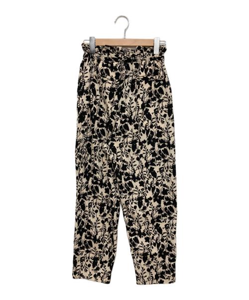 JOURNAL STANDARD relume（ジャーナルスタンダード レリューム）JOURNAL STANDARD relume (ジャーナルスタンダード レリューム) バイカラーフラワーイージーパンツ ベージュ×ブラック サイズ:freeの古着・服飾アイテム