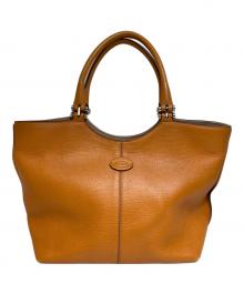 TOD'S（トッズ）の古着「ロゴパッチトートバッグ」｜オレンジ