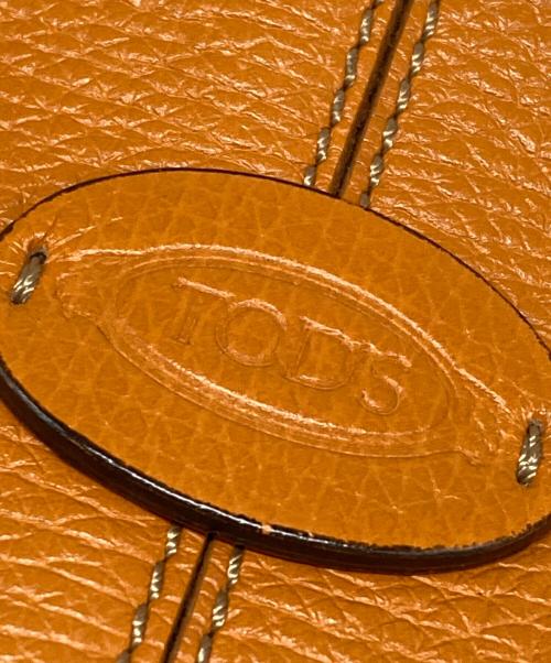 TOD'S（トッズ）TOD'S (トッズ) ロゴパッチトートバッグ オレンジの古着・服飾アイテム